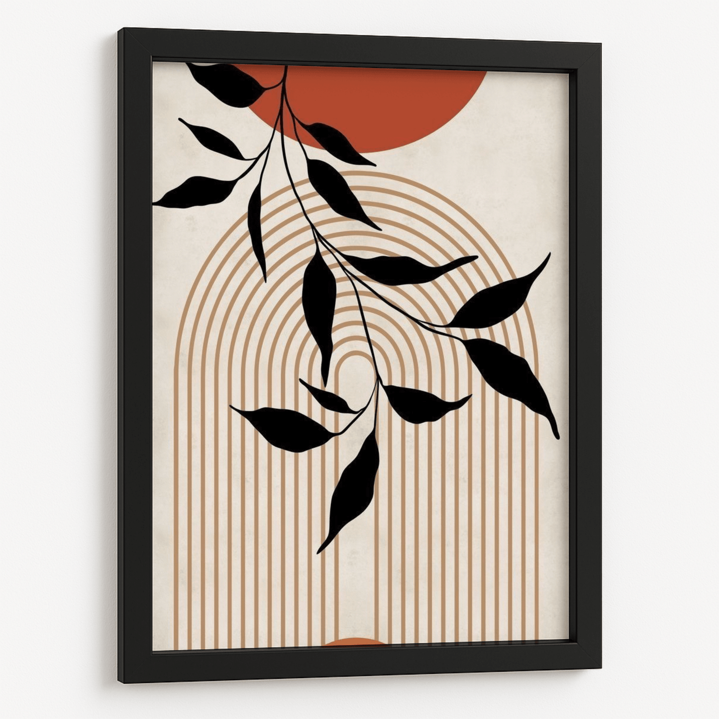 Sunset lined boho framed poster