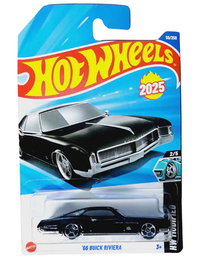 HOT WHEELS C4982 66 BUICK RIVIERA 2/5 DIE CAST TOY CAR M CASE