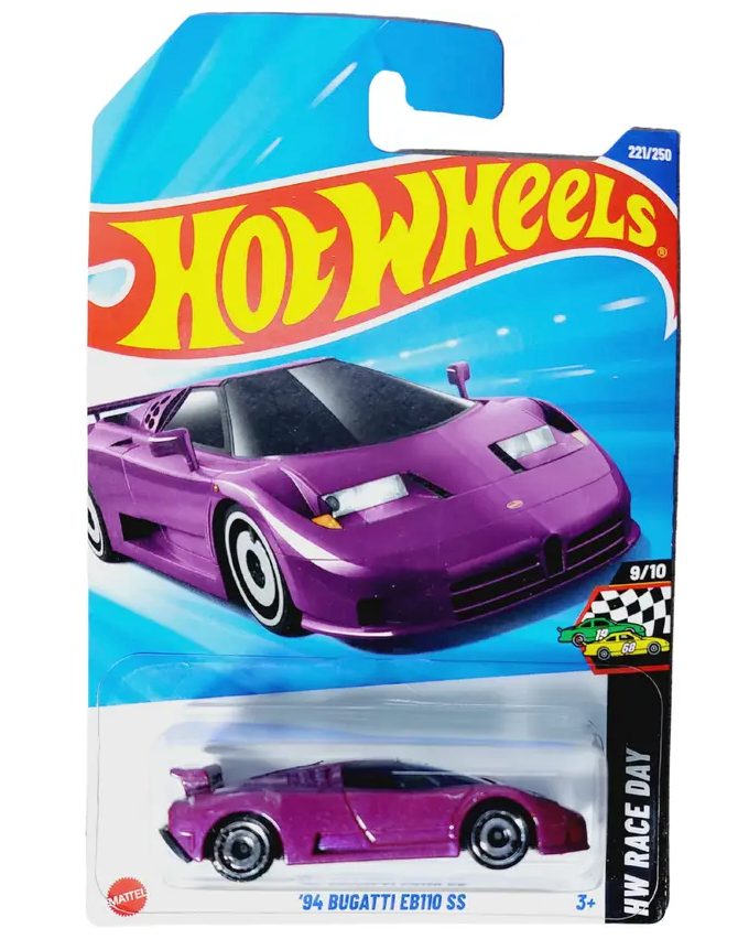 HOT WHEELS C4982 94 BUGATTI EB110 SS 9/10 DIE CAST TOY CAR M CASE