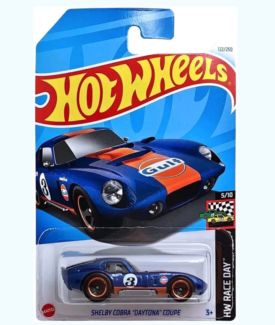 Hot Wheels 1:64 Scale Shelby Cobra Daytona Coupe HW Race Day (Gulf)