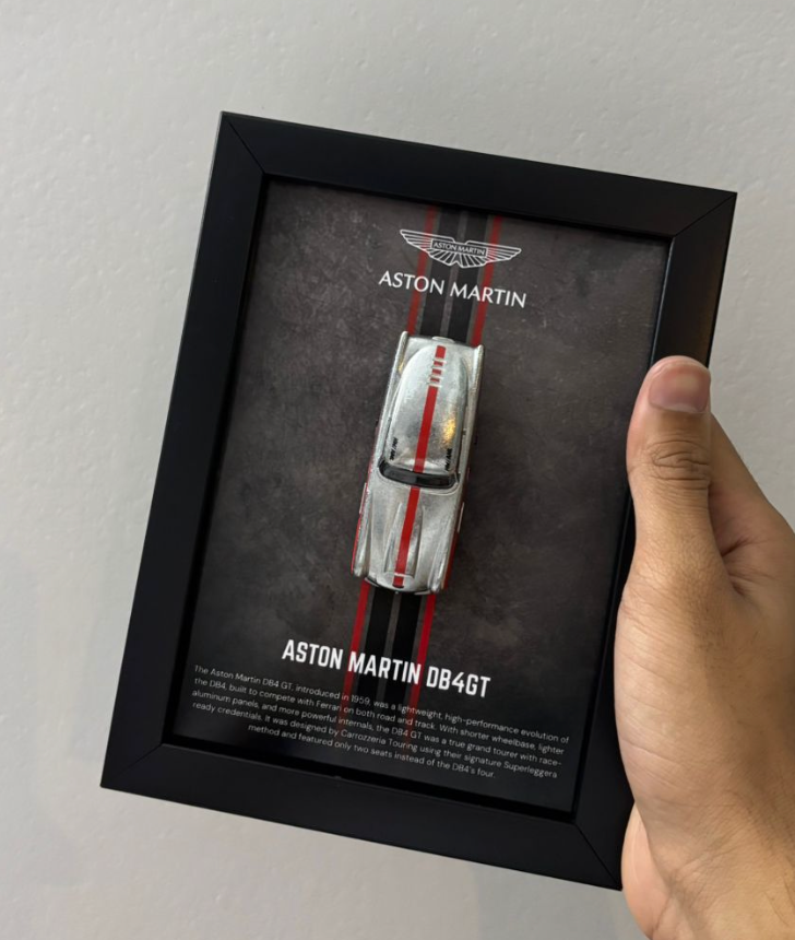 Aston Martin (grey) 3d Hotwheels Car Frame