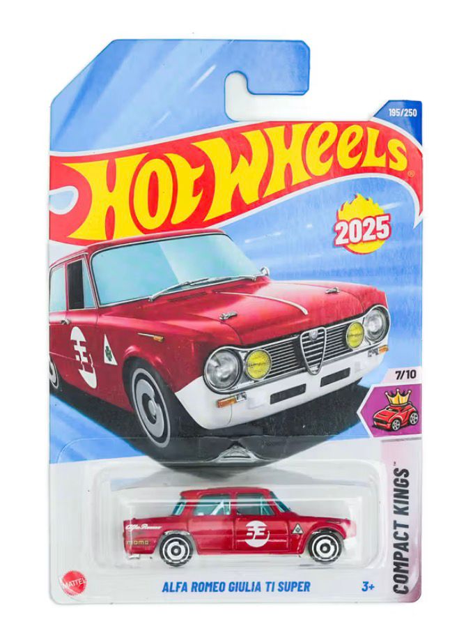 Hot Wheels Alfa Romeo Giulia TI Super Compact Kings 2025 195/250 | 1:64 Diecast Car
