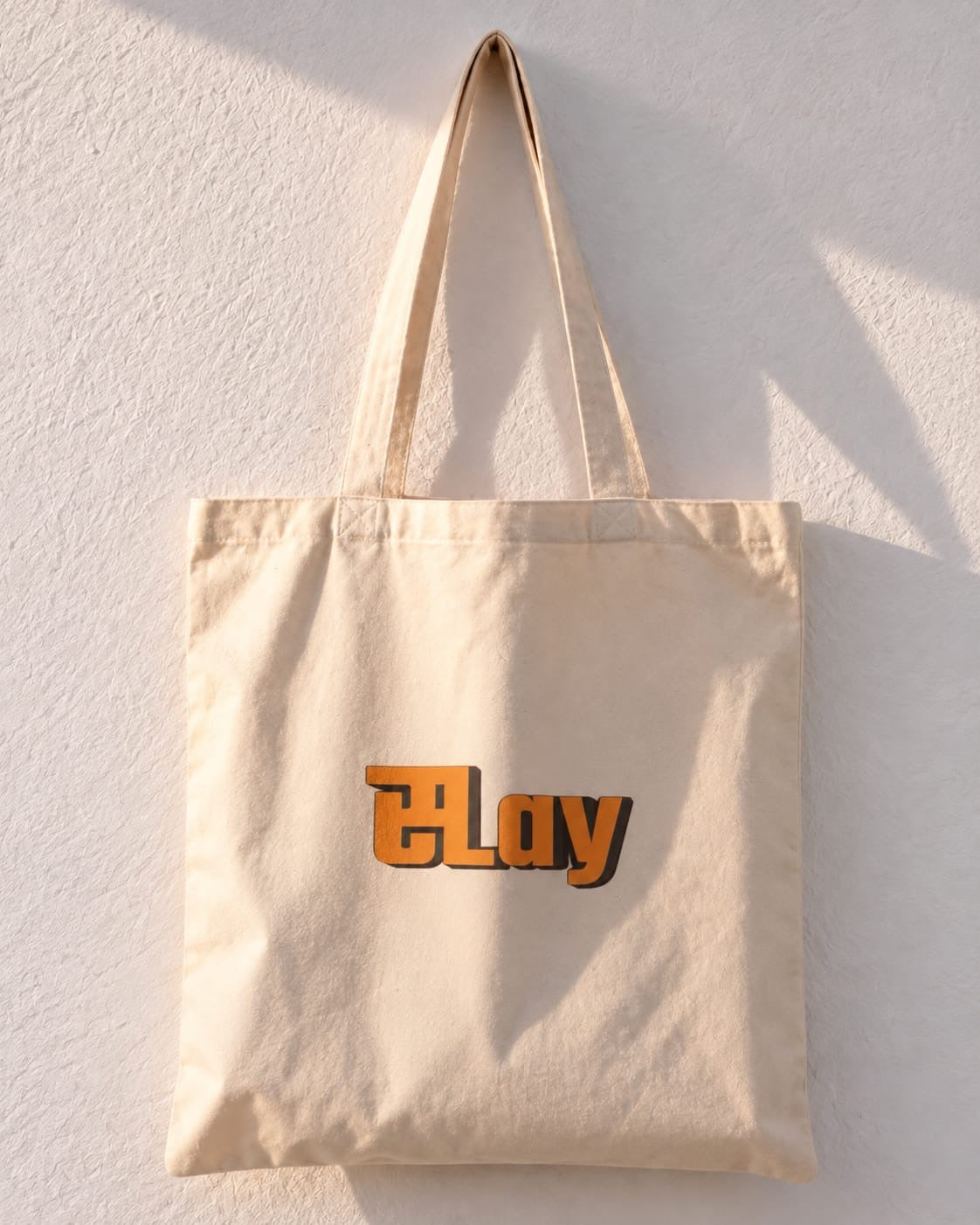Slay Orange Hindi 3D Block Typography Tote Bag