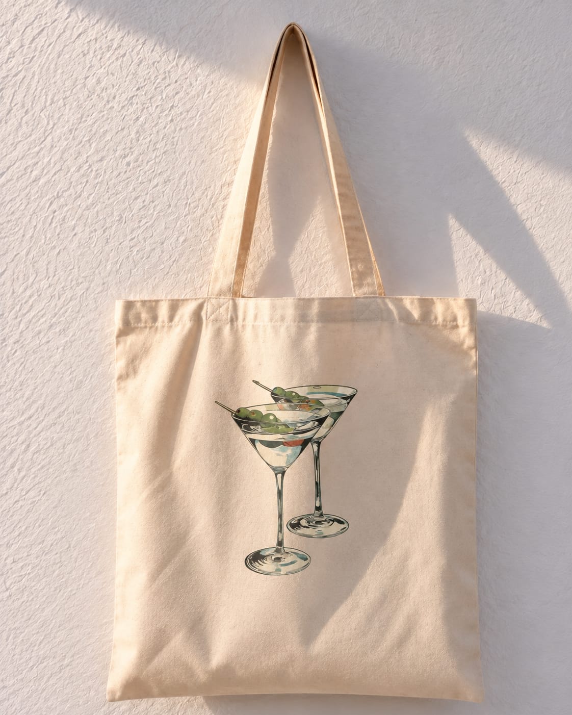 Martini Cocktail Hour Minimalist Drinks Tote Bag