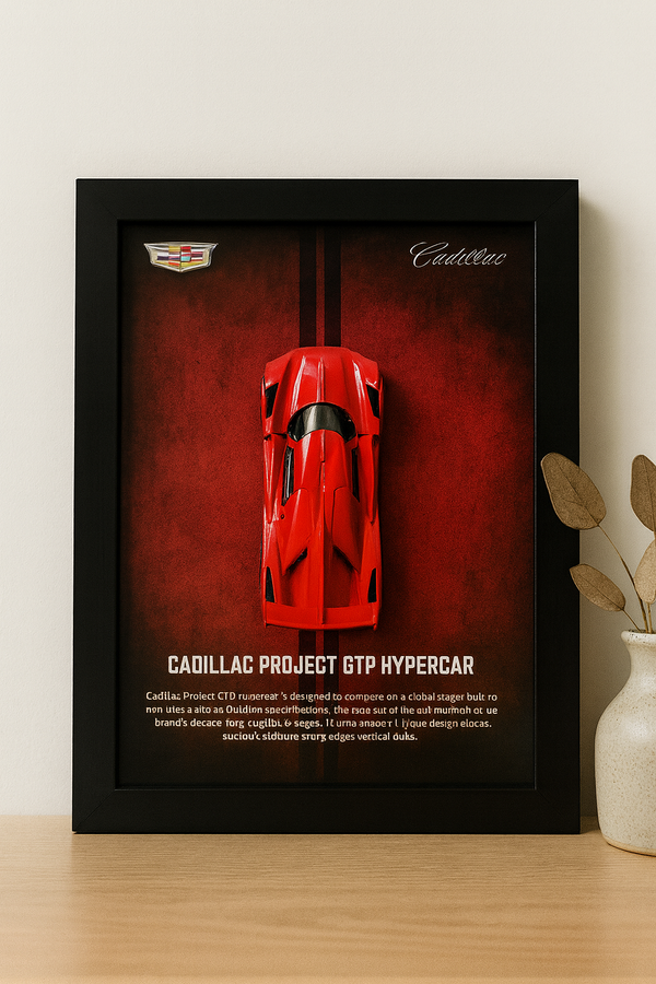 Cadillac Project Hypercar 3d Hotwheels Car Frame (Red)