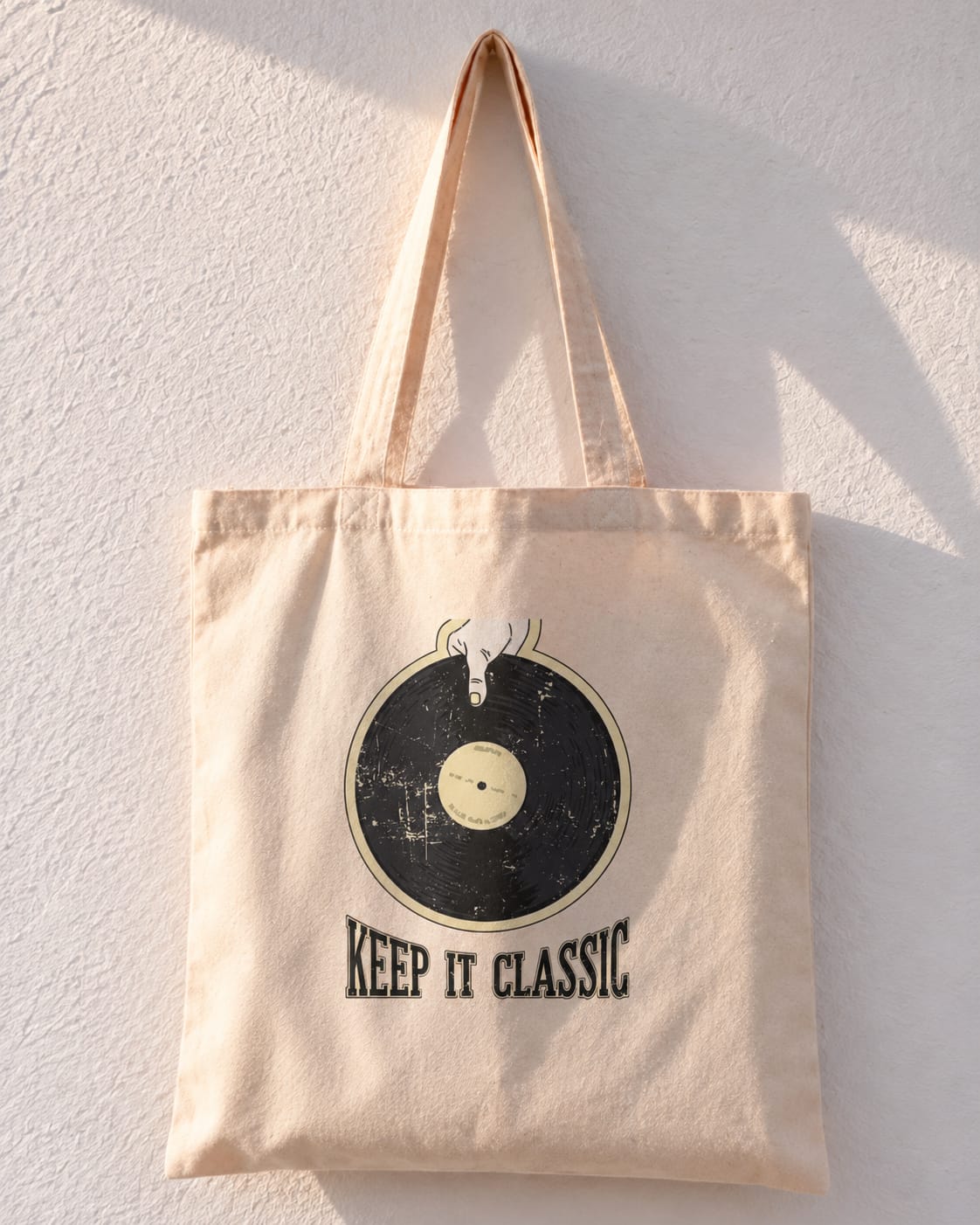 Keep It Classic Vinyl Record Music Tote Bag