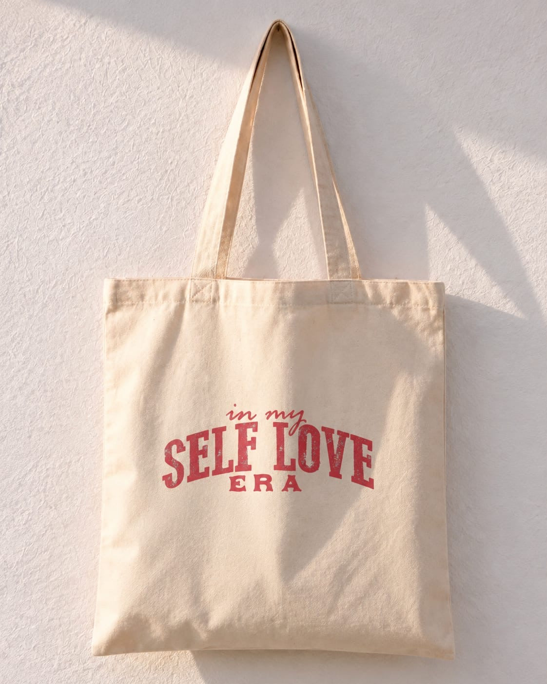 In My Self Love Era Red Varsity Tote Bag