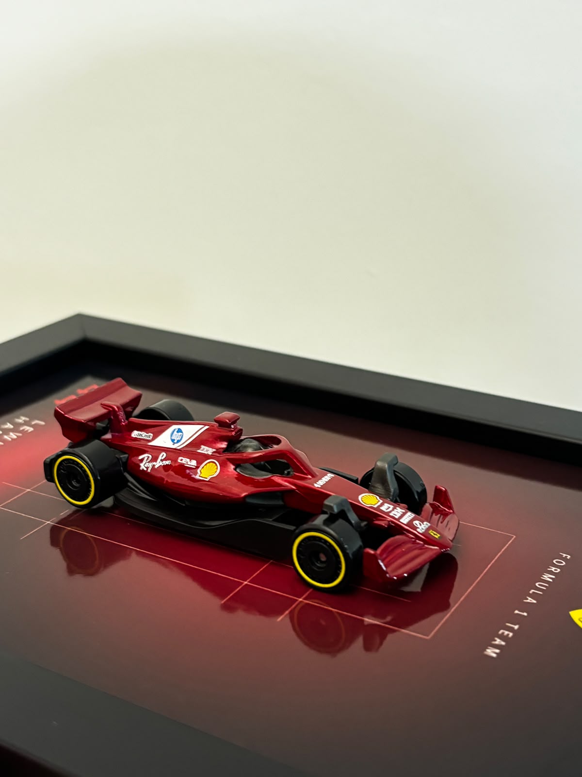 Lewis Hamilton Ferrari F1 3D Car Frame Detachable Hot Wheels Diecast
