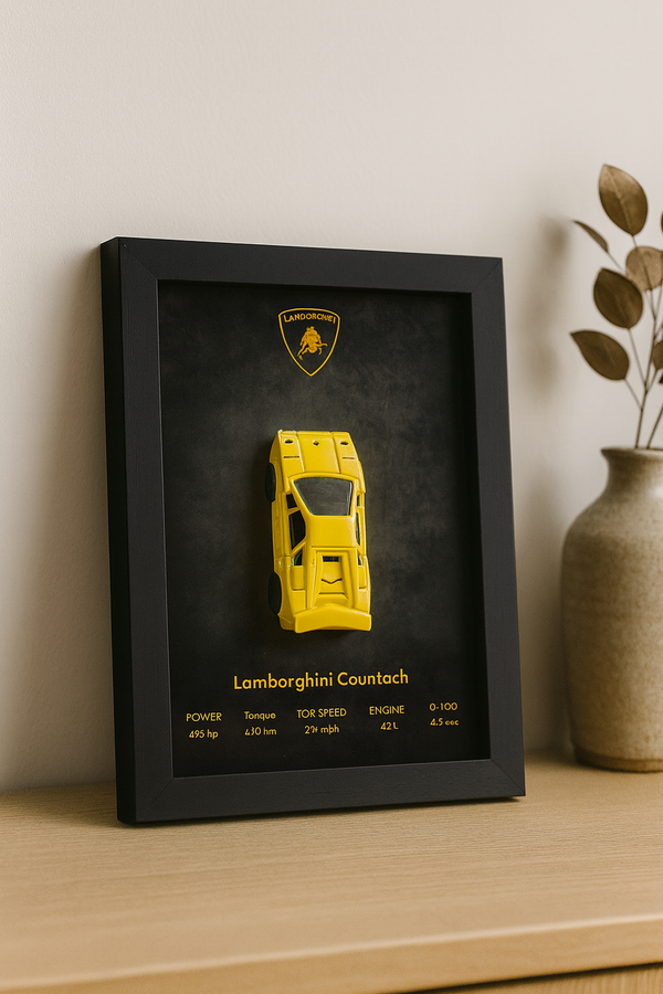Lamborghini Countach 3d Car Frame (Majorette)