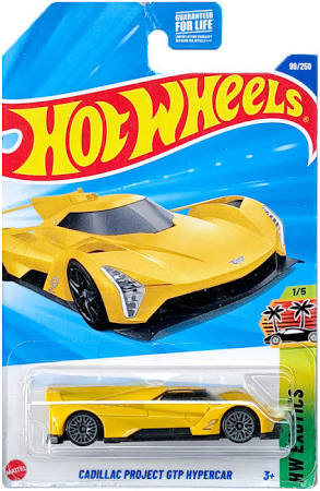 Hot Wheels Cadillac Project GTP Hypercar - Yellow - 2024 Card