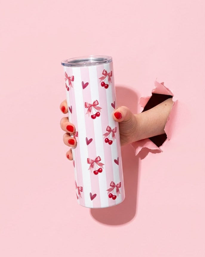 Cherry and Bow Tumbler