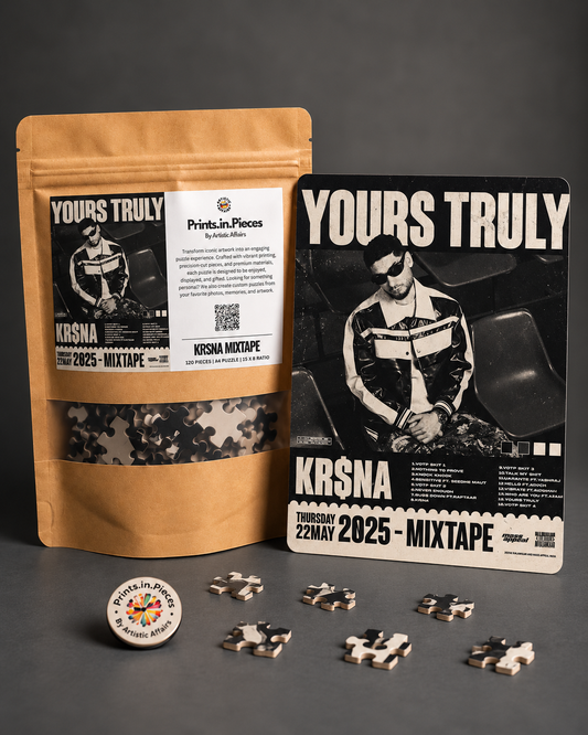KR$NA Yours Truly jigsaw puzzle – black and cream mixtape poster