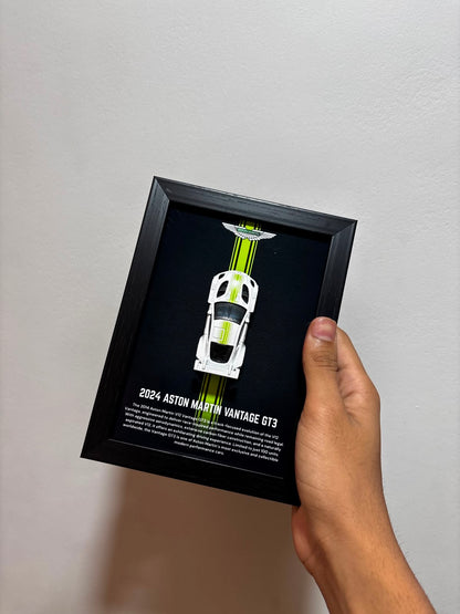 Aston Martin Vantage GT3 3D Car Frame Detachable Hot Wheels Diecast