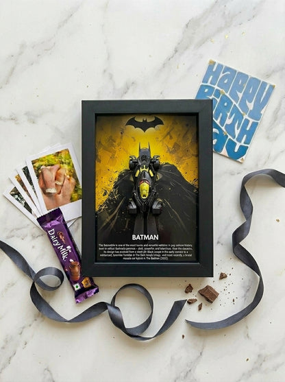 Batman Batmobile 3D Car Frame Gift Hamper for Men