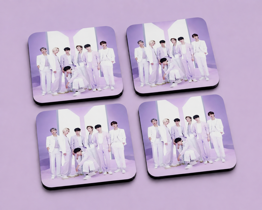 K-pop Group Photo 10 x 10 cm drink coaster by Artistic Affairs