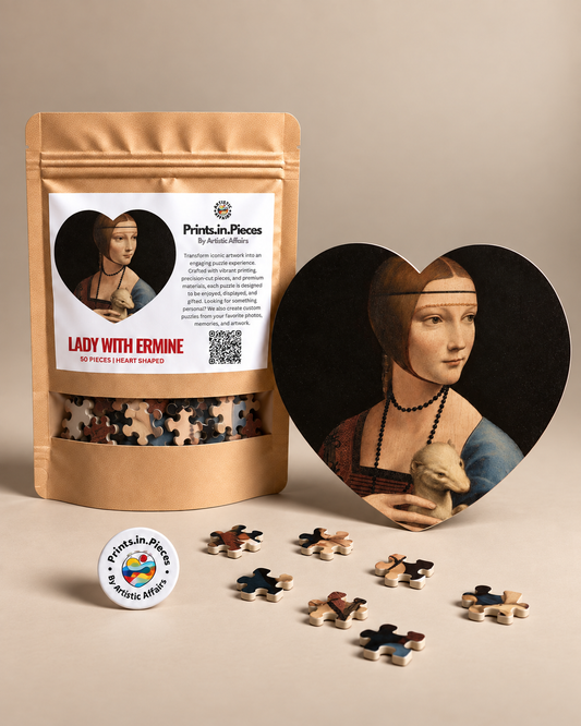 Lady with Ermine Heart-Shaped Puzzle