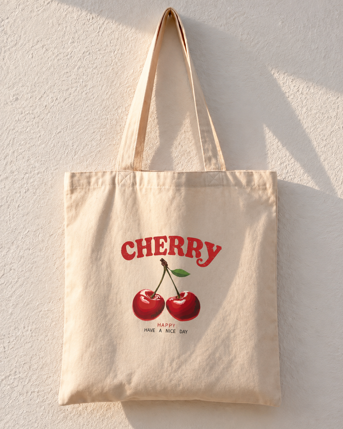 Cherry Have A Nice Day Tote Bag