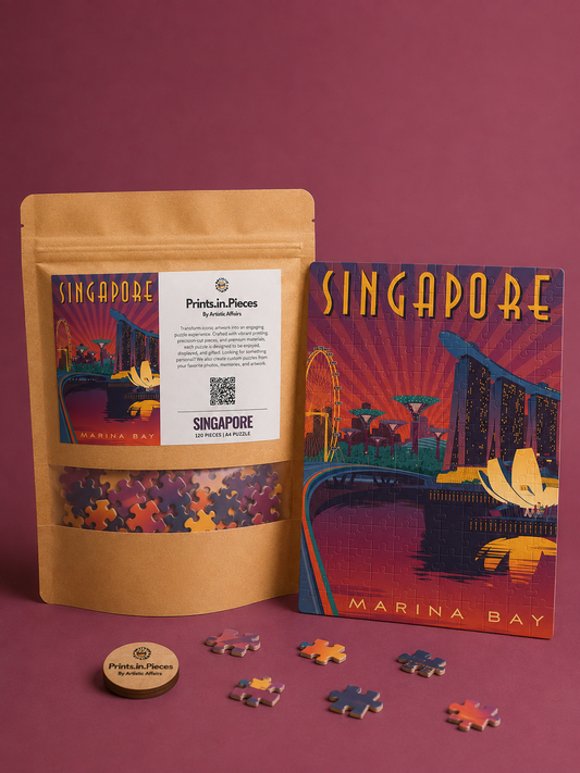 Singapore Puzzle | 120 Piece A4 Marina Bay Skyline Travel Jigsaw