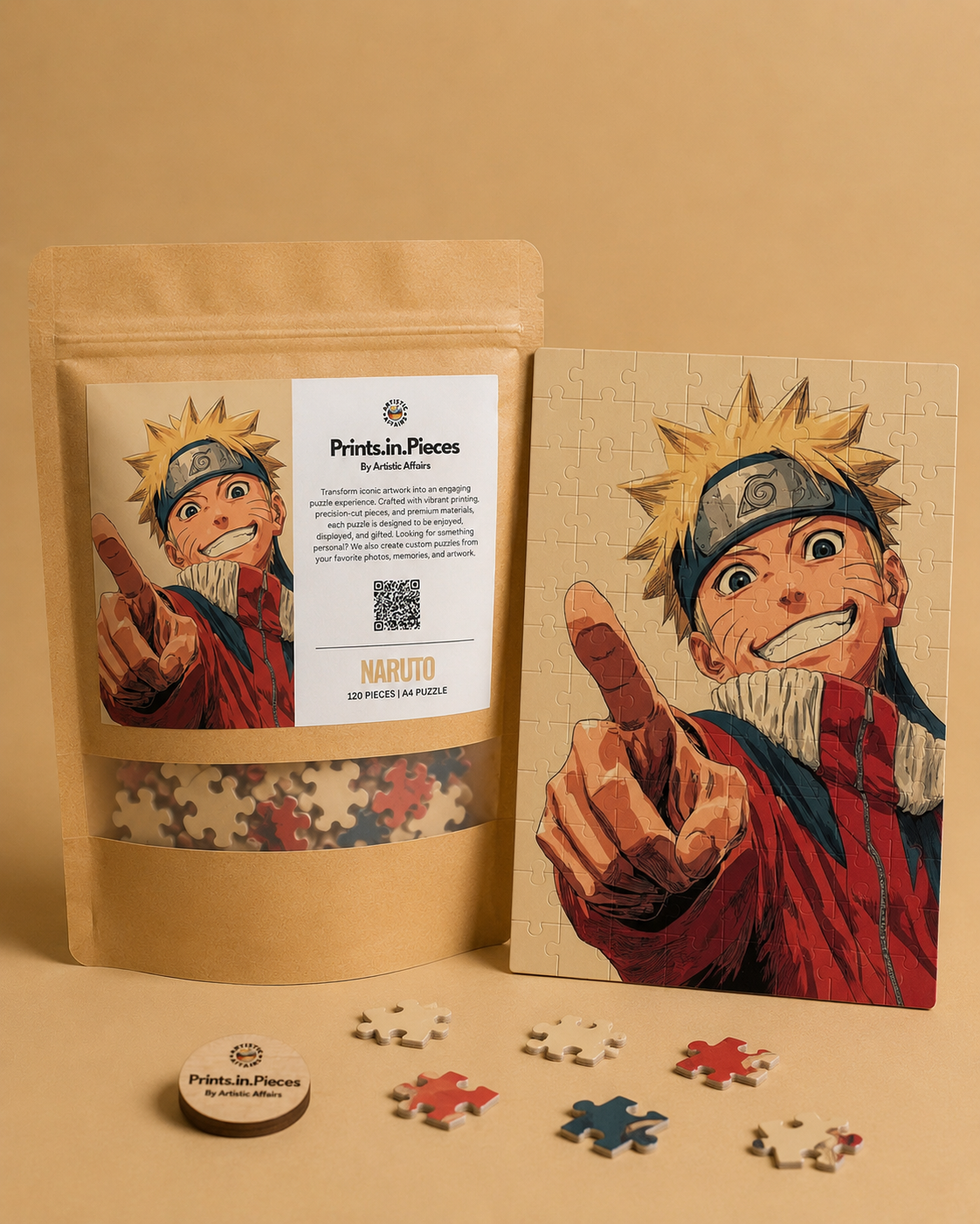 Naruto Puzzle | 120 Piece A4 Pointing Ninja Anime Jigsaw