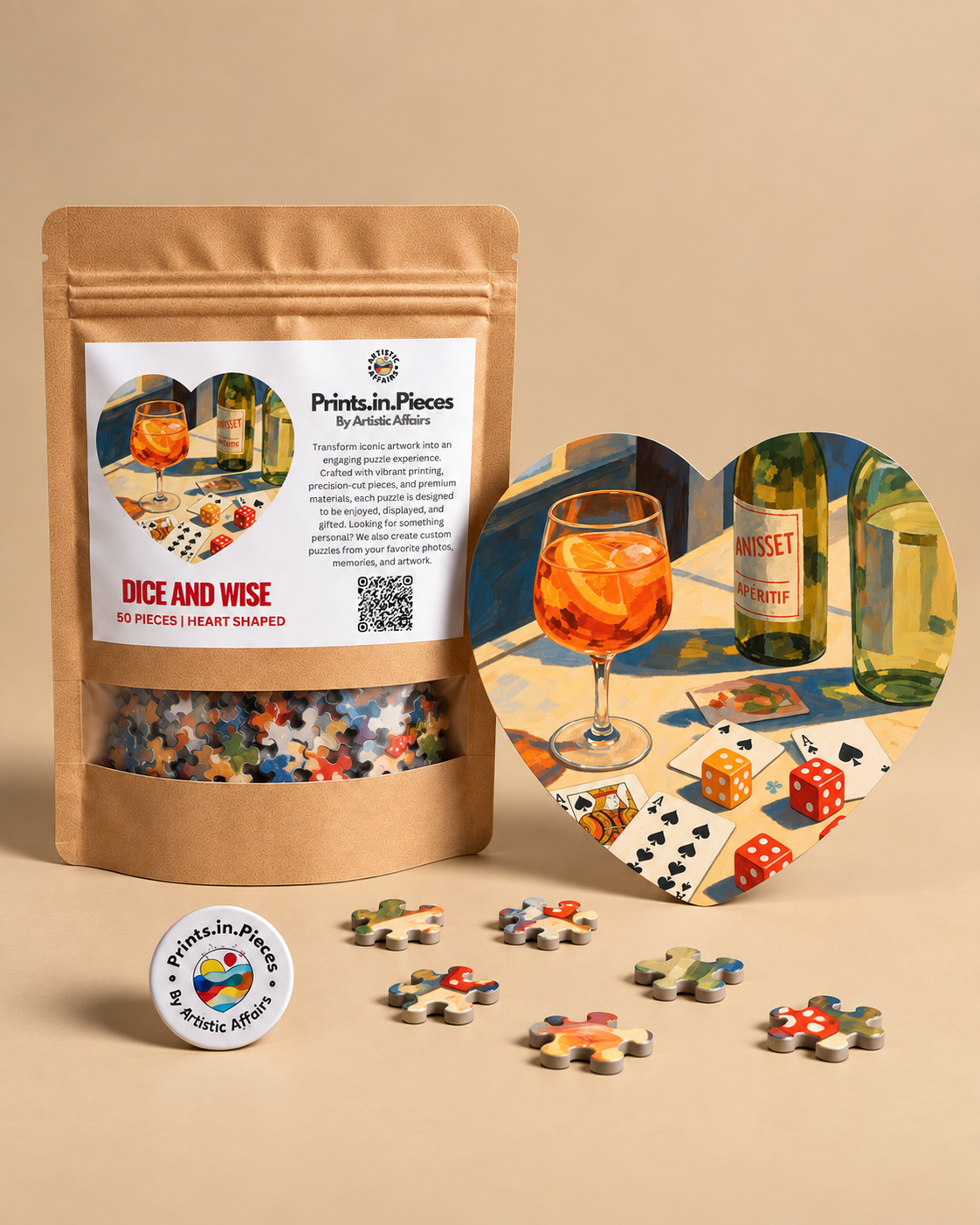 Dice and Wise Heart-Shaped Puzzle