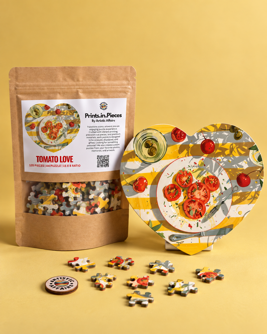 Tomato Love Still Life Heart Shaped Puzzle