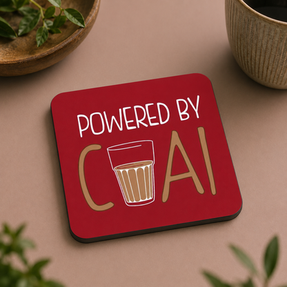 “Powered By Chai” Coasters