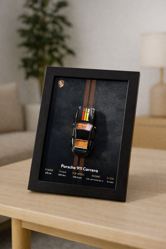 Porsche 911 Carrera RS 3d Car Frame (Black)