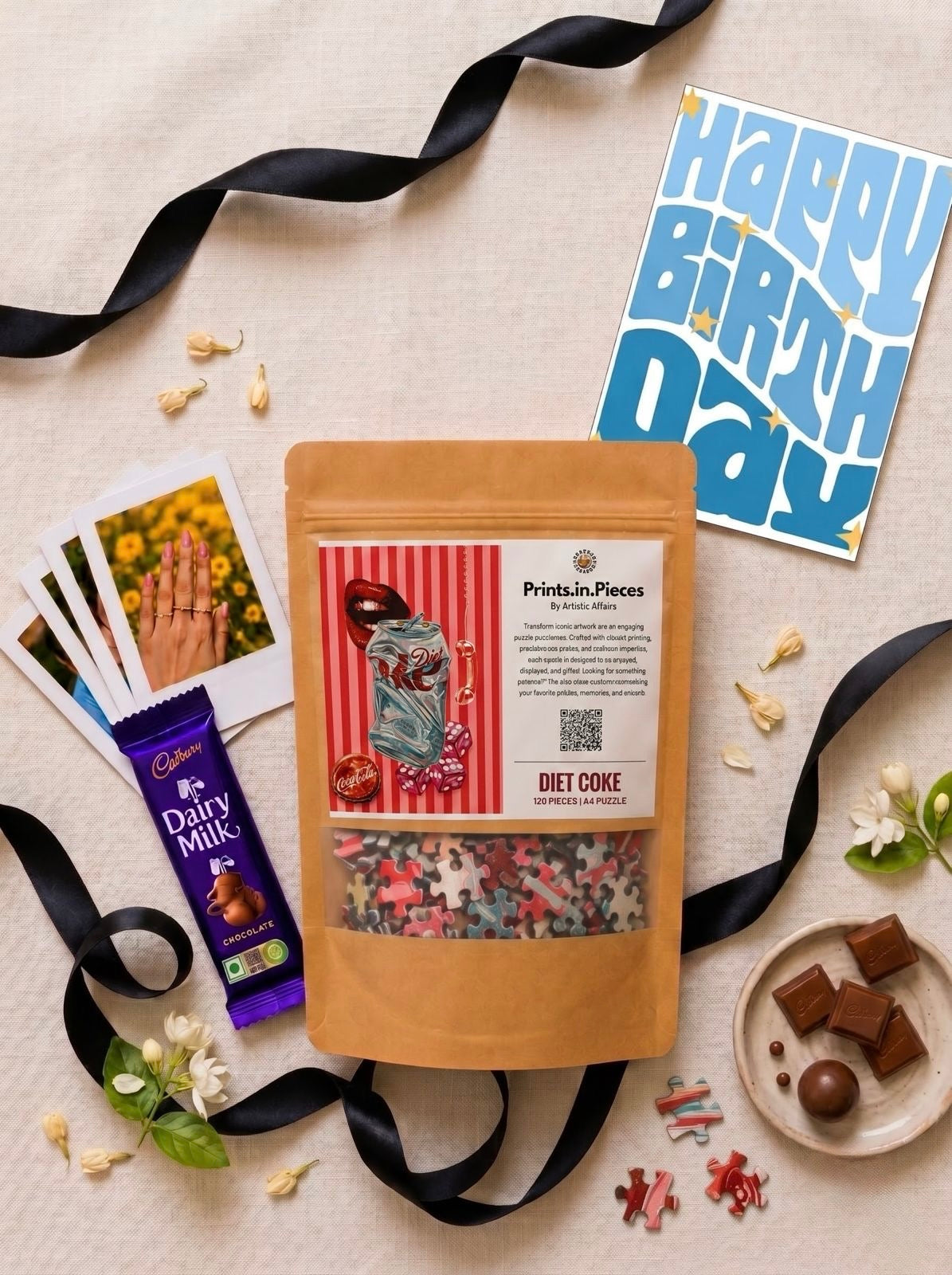 Vintage Soda Pop Art Birthday Puzzle Hamper