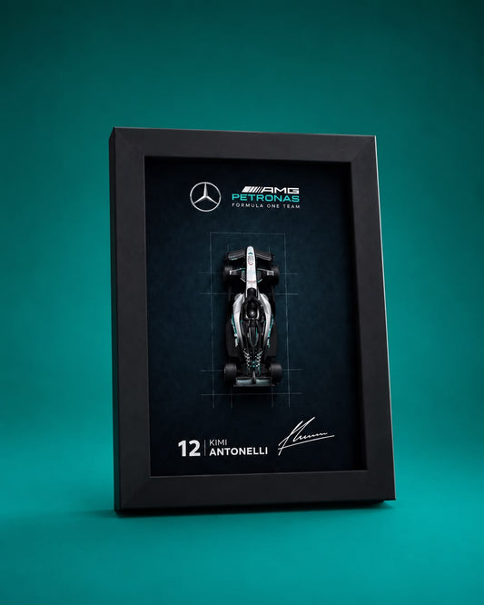 Kimi Antonelli Mercedes AMG F1 3D Car Frame Detachable Hot Wheels Diecast