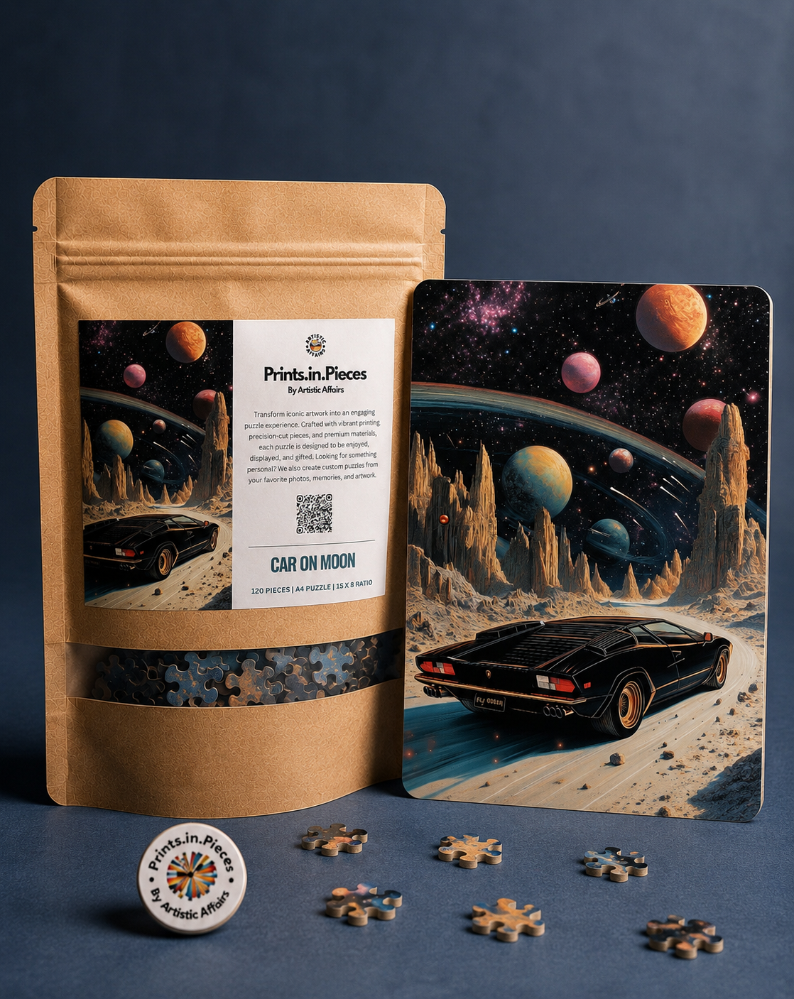 Car on Moon Sci-Fi Sports Car Puzzle