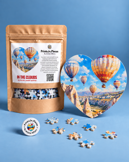 In the Clouds Heart-Shaped Puzzle