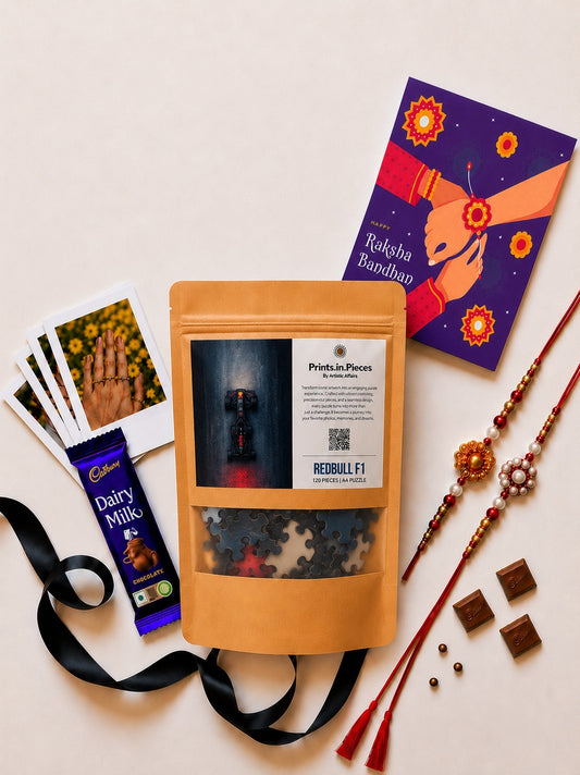 Red Bull F1 Puzzle Rakhi Hamper