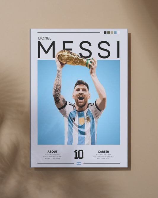 Messi Trohpy Poster