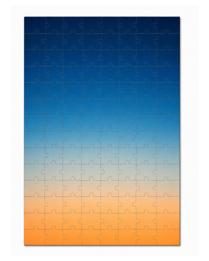 Gradient Puzzle – Blue to Orange (A4, 120 Pieces)