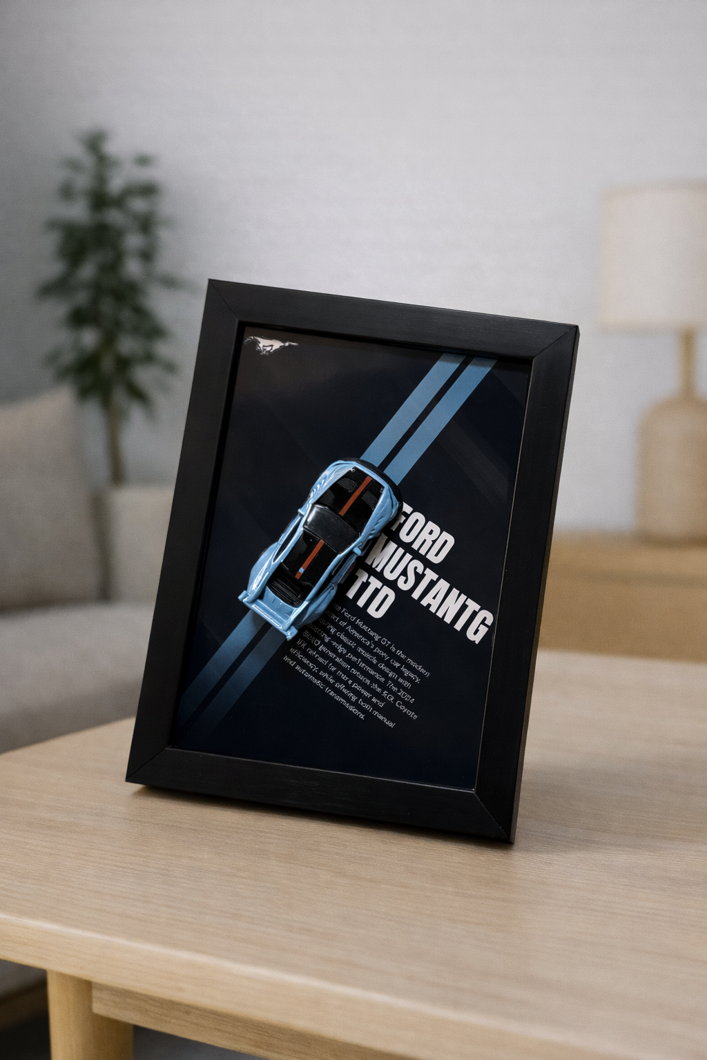 FORD MUSTANG GTD 3d Hotwheels Car Frame