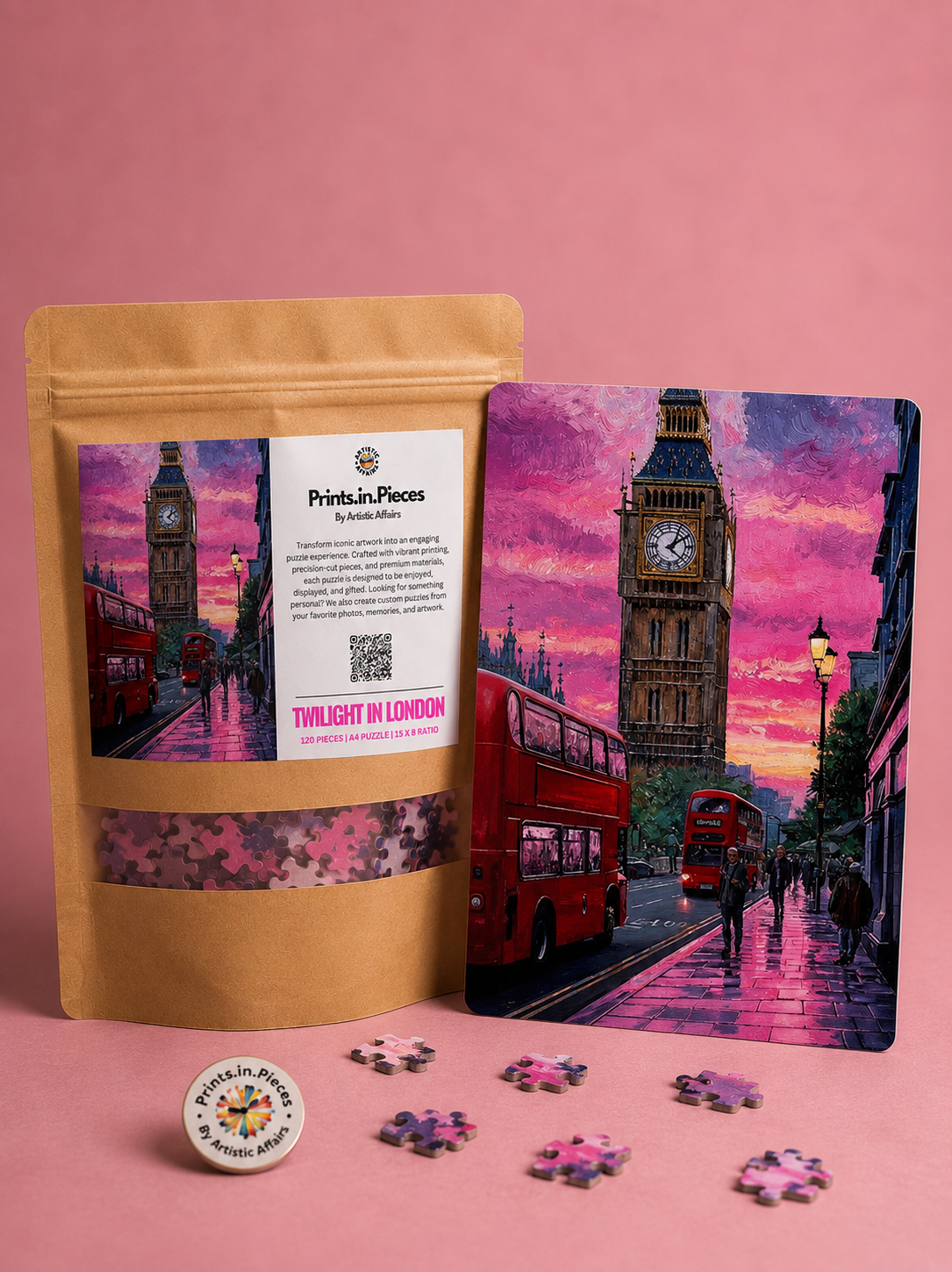 Twilight in London Puzzle – 120 Piece Big Ben Art Puzzle