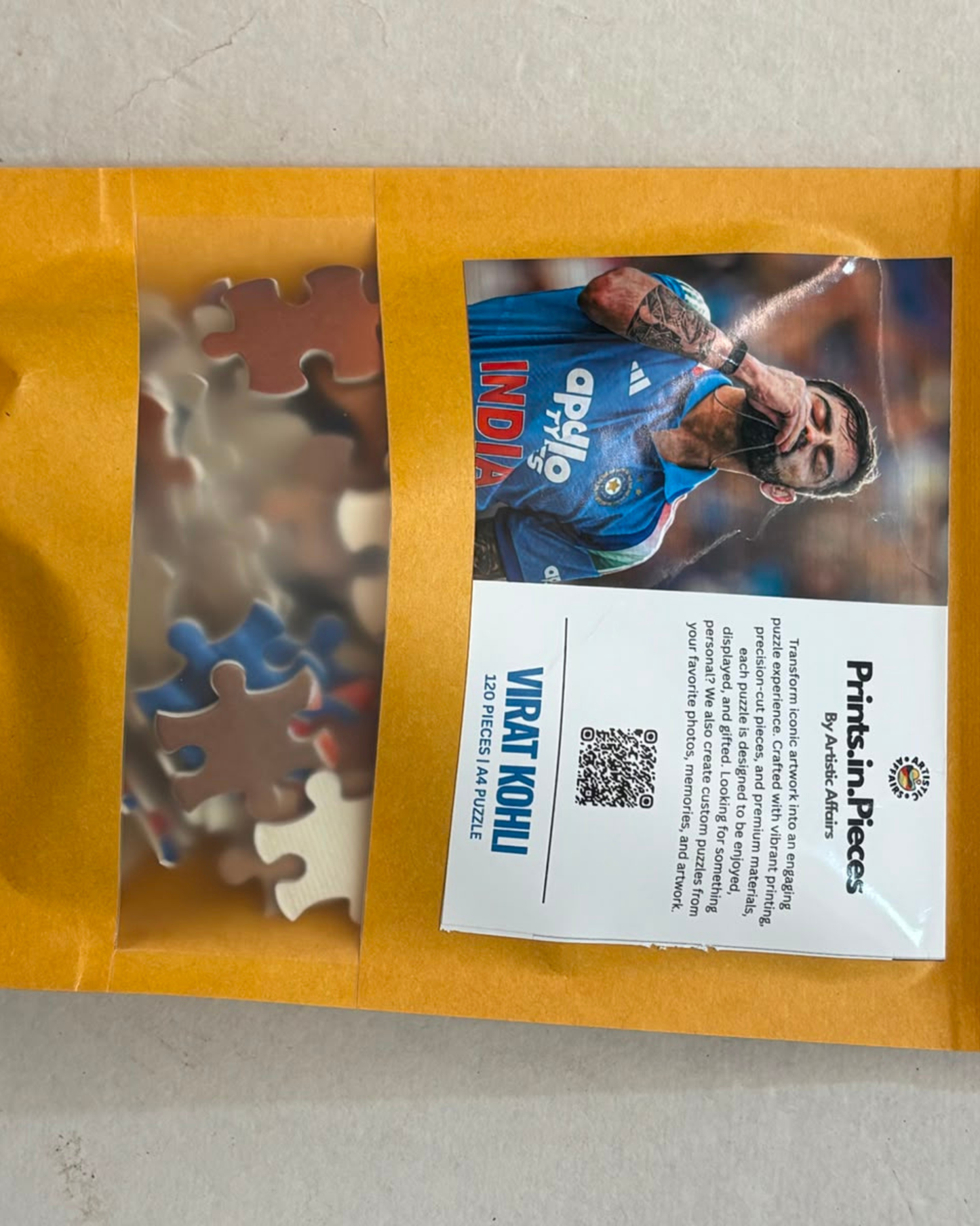 Virat Kohli Puzzle | Prints.in.Pieces | A4 120 Piece Jigsaw