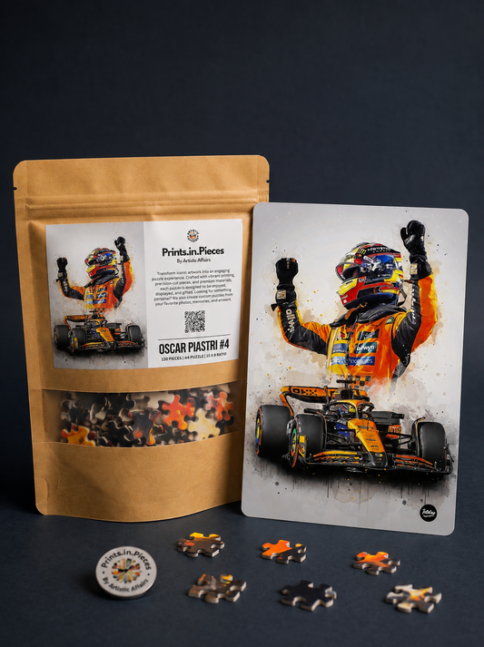 Oscar Piastri McLaren F1 Puzzle #4 — Watercolor Art 120 Piece