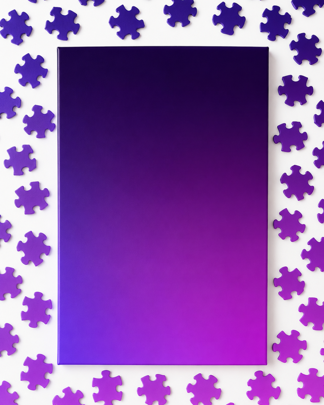 Gradient Puzzle – Dark Purple to Pink (A4, 120 Pieces)