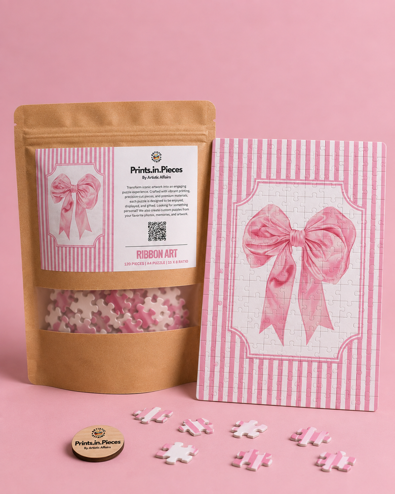 Ribbon Art Puzzle | 120 Piece A4 Bow Jigsaw