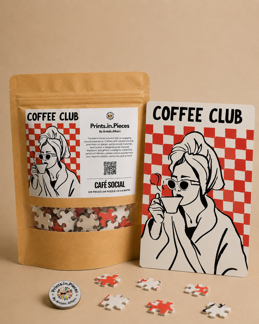 Café Social Puzzle | 120 Piece A4 Coffee Jigsaw