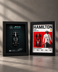 Lewis Hamilton Mercedes Ferrari F1 2-Frame Combo Set | 3D Detachable Car Frame #44