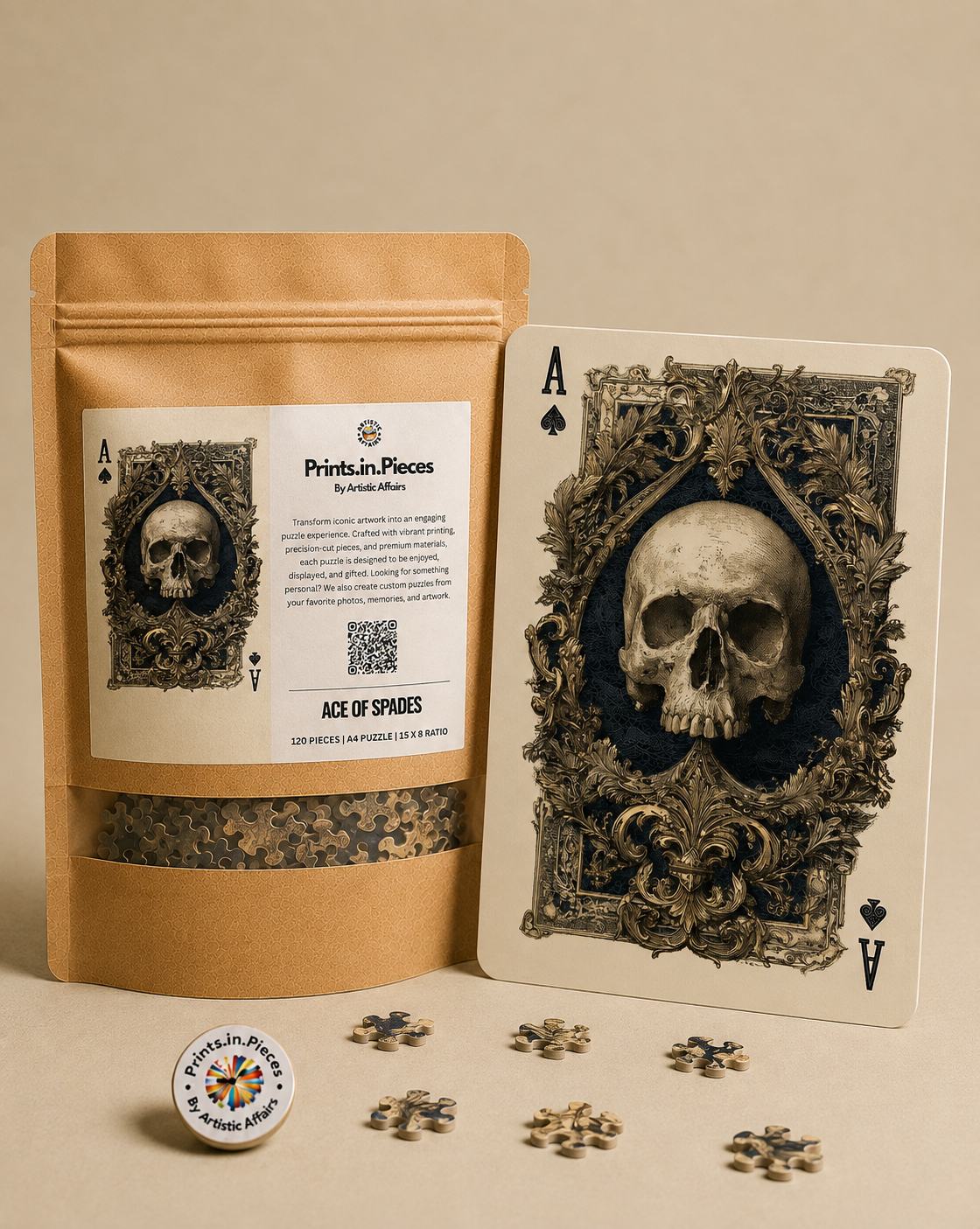 Ace of Spades Skull Puzzle