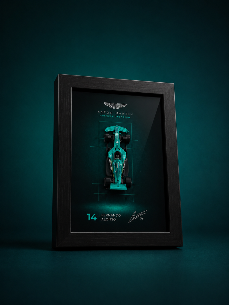 Aston Martin AMR24 Formula 1 3D Shadow Box Frame – Fernando Alonso #14