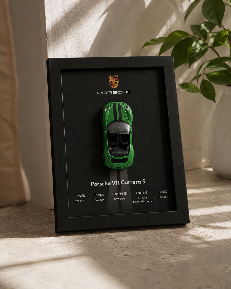 Porsche 911 Carrera S Green 3d car frame