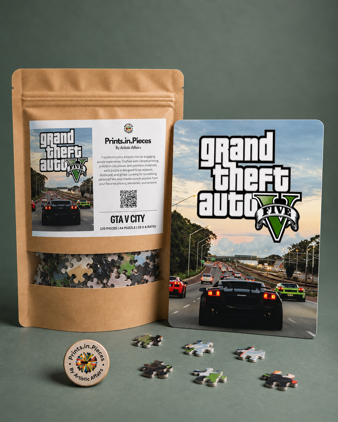 GTA V City Puzzle (A4, 120 Pieces)
