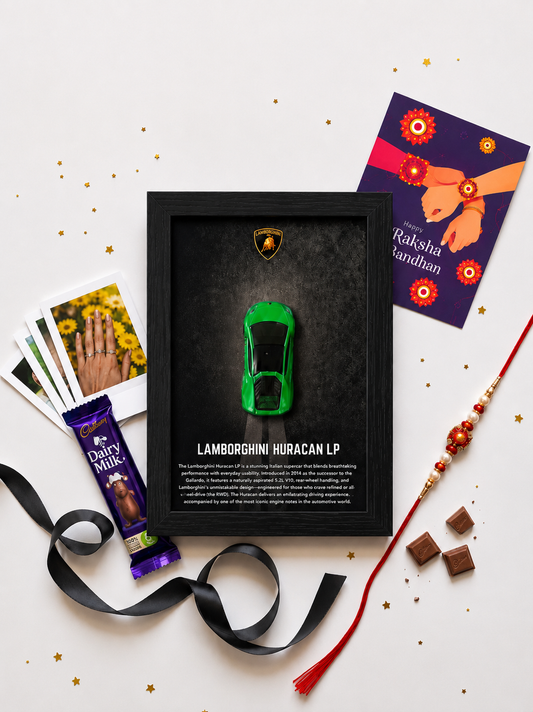 Lamborghini Huracan LP 3D Car Frame Raksha Bandhan Hamper