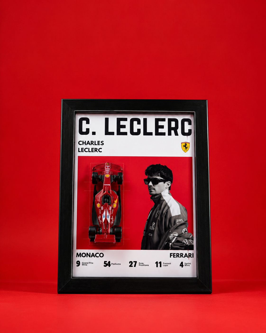 Charles Leclerc Ferrari F1 Birthday Frame Hamper