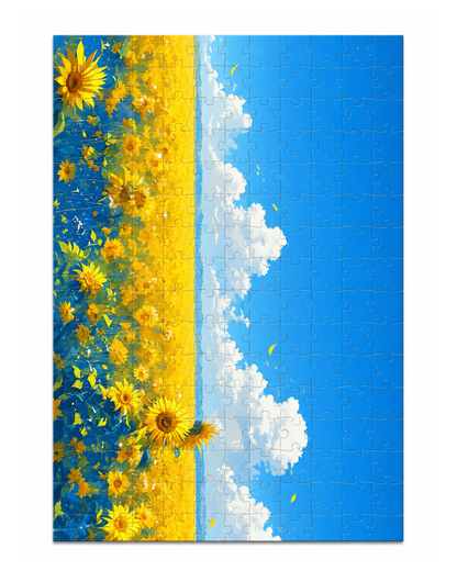 Sunflower Field Art Puzzle (A4, 120 Pieces)