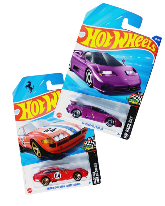 Hotwheels Combo : Ferrari 365 Gtb4 Competizione + 94 Bugatti Eb110